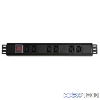 6 Way IEC C13 Power Rail  Networking